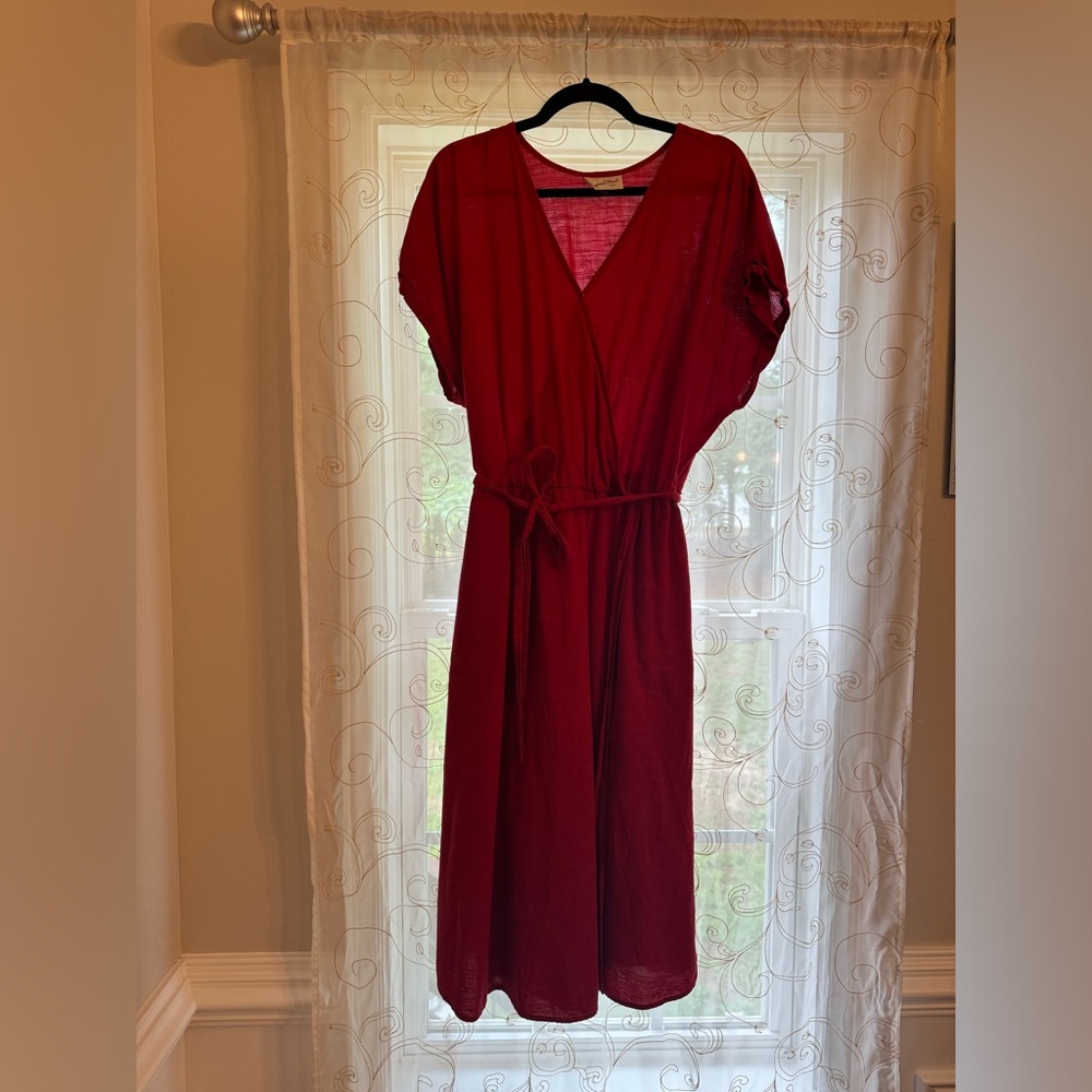 Universal Thread Linen faux-wrap dress